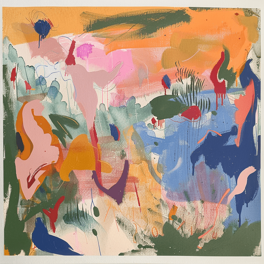 background painting representing Violet Blonde