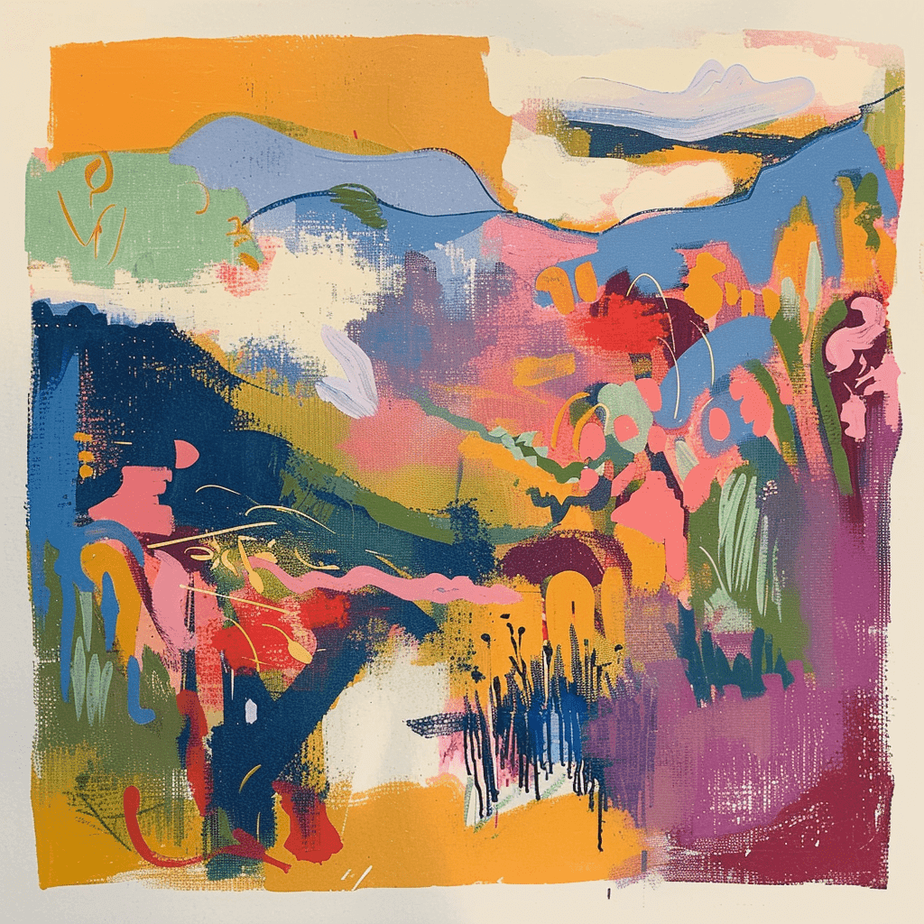 background painting representing Lavender Palm