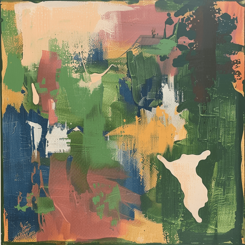 background painting representing Vert d'Encens