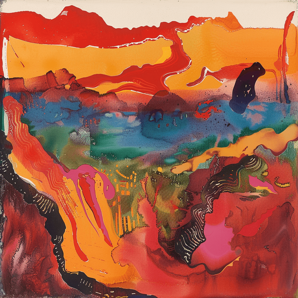 background painting representing Soleil Brûlant