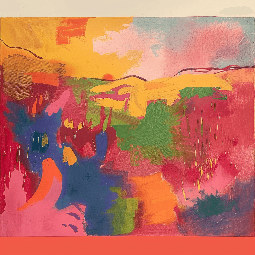 background painting representing Café Rose