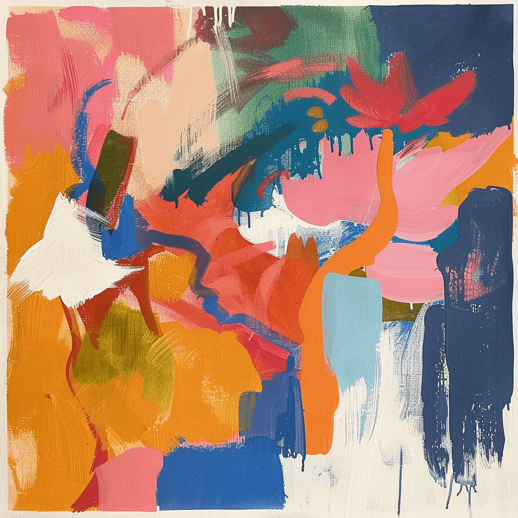 background painting representing Rose de Chine