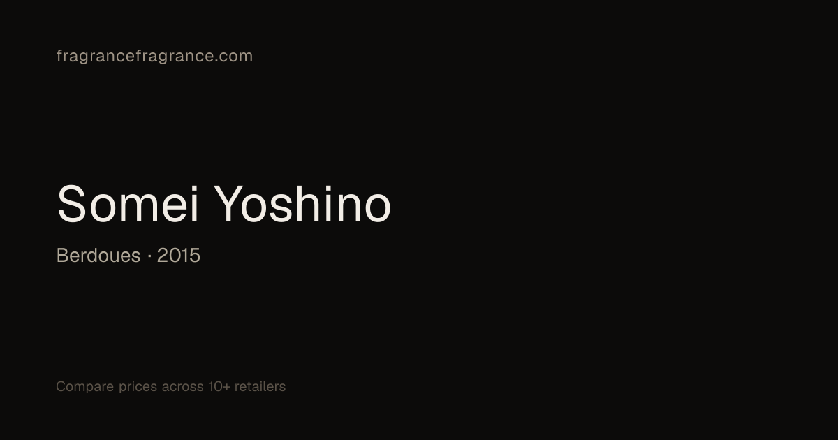 Somei Yoshino by Berdoues | Fragrance Fragrance