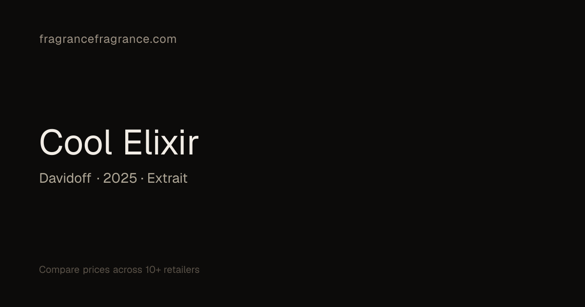 Cool Elixir by Davidoff: Notes, Accords & Similar Scents | Fragrance ...