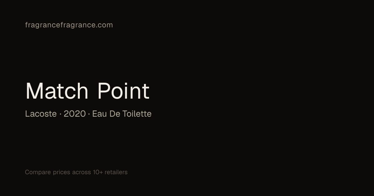 Match Point Eau de Toilette by Lacoste | Fragrance Fragrance