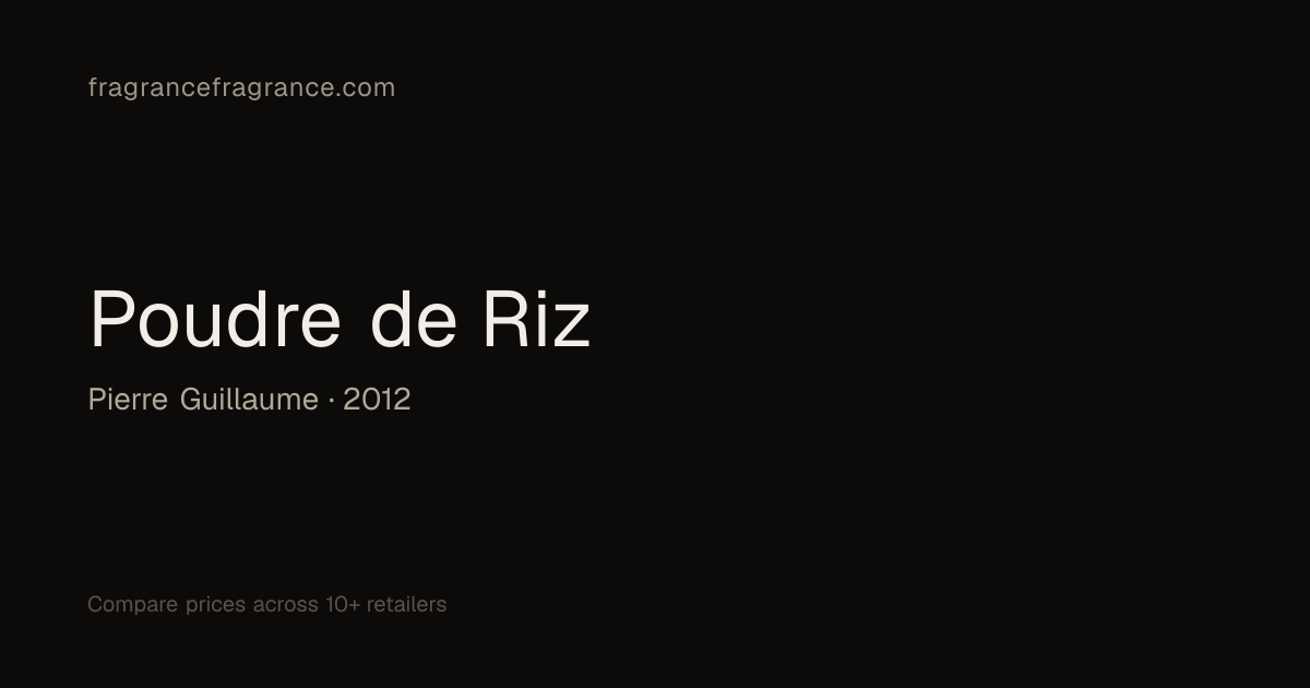 Poudre de Riz by Pierre Guillaume | Fragrance Fragrance